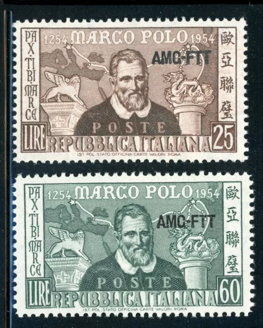 AMG-FTT Trieste MNH: Scott #202-203 700th Ann MARCO POLO CV$4+