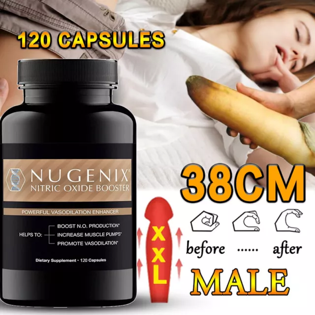 NUGENIX Nitric Oxide Booster Capsules - with L-Arginine, L-Citrulline 120 Caps