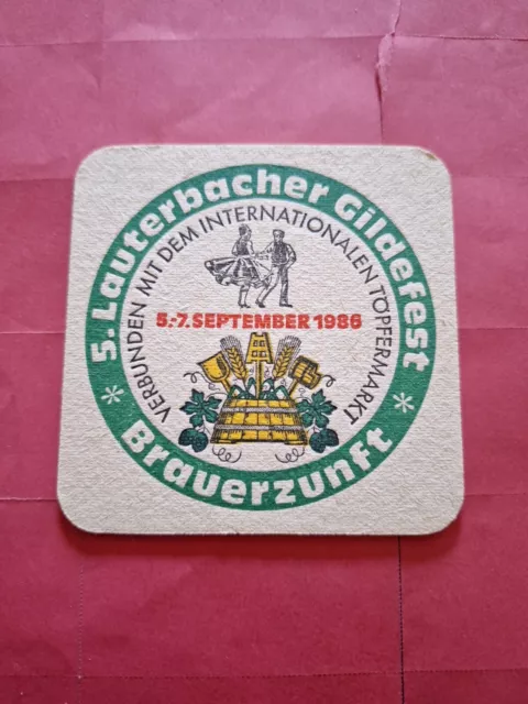 Bierdeckel 1986 - Lauterbacher Gildefest - Lauterbacher Burg Bräu