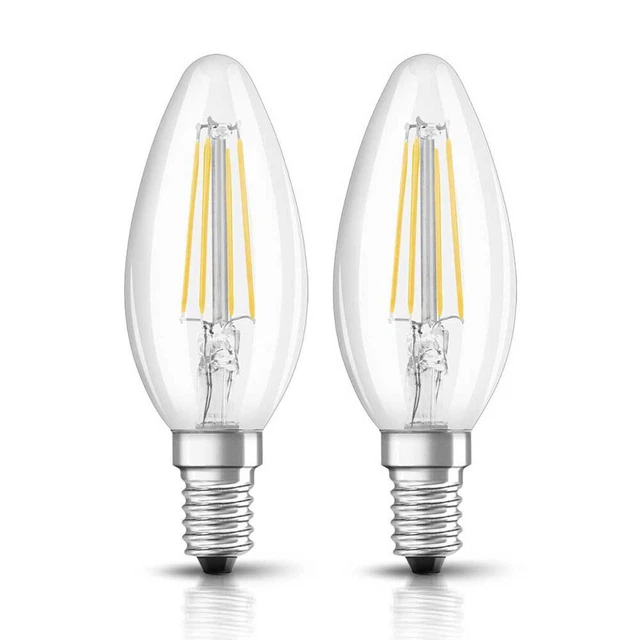 Bellalux LED Classic B40 Filament Kerze E14 Leuchtmittel 4W=40W Warmweiß klar
