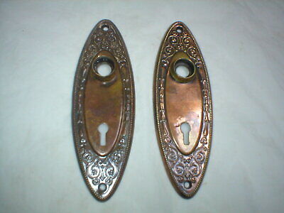 Pair of Victorian Antique Decorative Door Plates