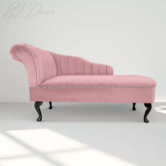 Chaise Longue Chesterfield Sofa Pink Accent Chair Senna Stripe Lounge