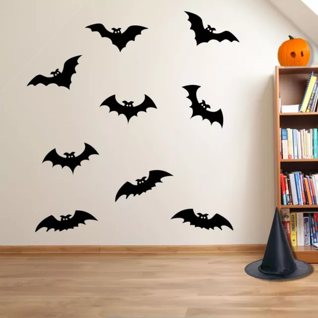 Halloween Spooky Bats Creepy Party Decoration Window Stickers Vinyl Decals A112