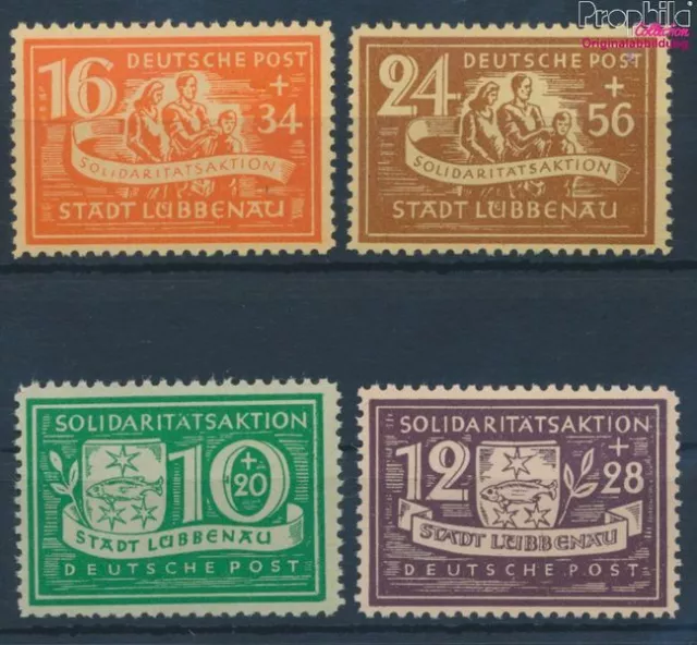 Briefmarken Lübbenau (Spreewald) 1946 Mi 9A-12A postfrisch (10342030