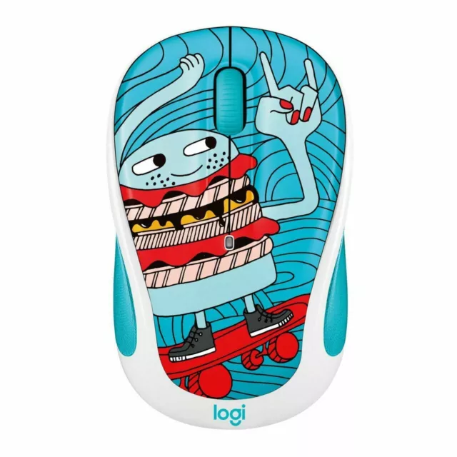 Logitech M238 Wireless Mouse Doodle Collection- Skateburger (Free Postage)