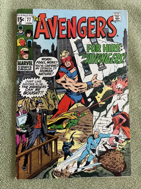 THE AVENGERS COMIC, Vol. 1 Number 77 (Marvel June 1970). VERY NICE!!