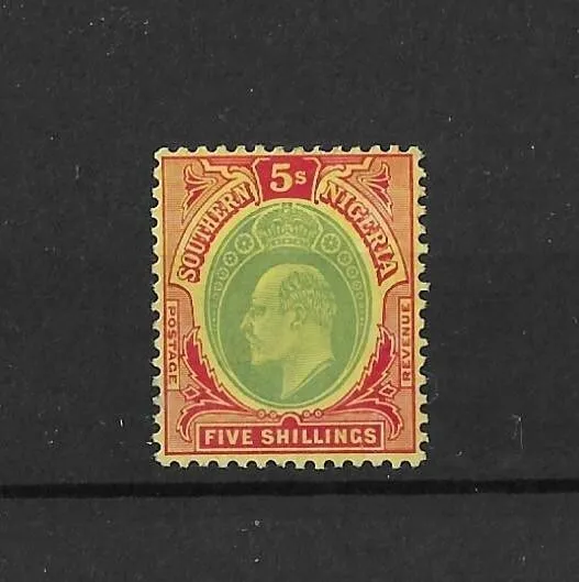 Southern Nigeria 1909 EDVII 5/- SG42 Mint Cat£45