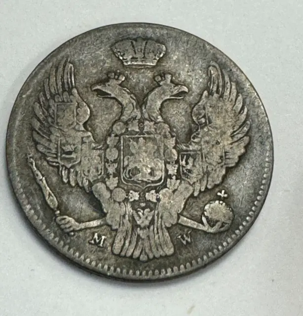 1838 MW Poland 2 Zlote / 30 Kopeks silver, Nicholas I, C#132, VF