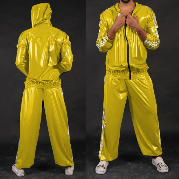 Abito 100% lattice gomma sportiva tuta uniforme catsuit gomma abito intero festa S-XXL