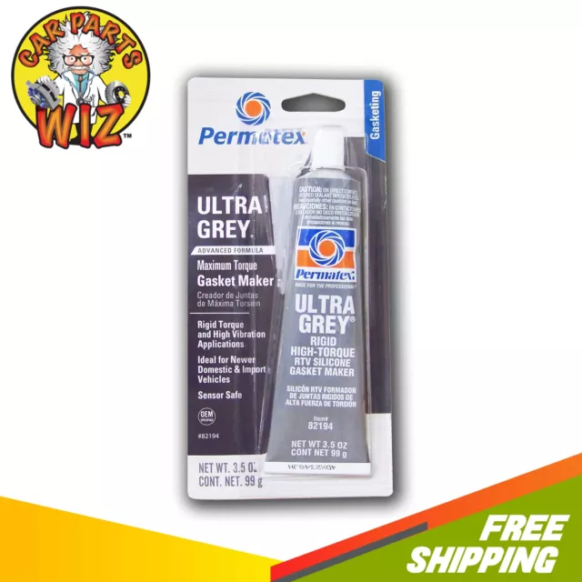 Permatex 82194 Ultra Gris Rigide Haut Torque Rtv Silicone Joint Maker