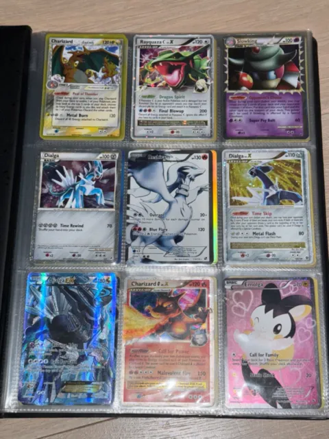 pokemon card collection with holo, reverse holo’s, X and EX cards.