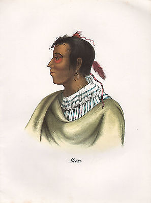 VINTAGE PRINT of 1830's NATIVE AMERICAN INDIAN ~ METEA ~ POTAWATOMI