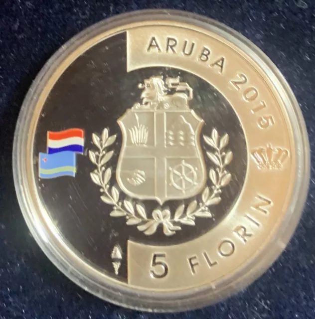 Aruba 2015 5 Gulden Willem-Alexander Aruba 200 Jahre Königreich der Niederlande Karte