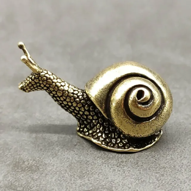 Solid Brass Snails Figurine Small Statue House Ornament Animal Figurines Toys
