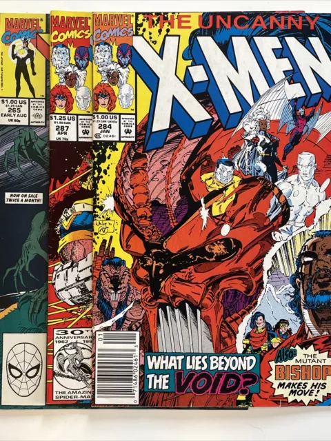UNCANNY X-MEN Lot#265,284,287 NM-1992 2nd appearance of Bishop See Pics For Cond