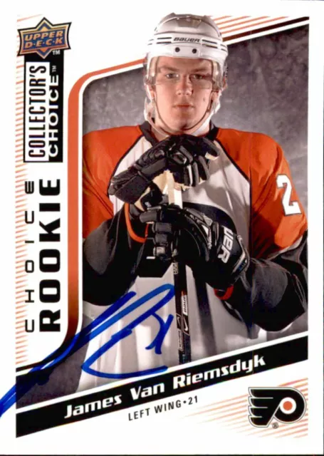 James Van Riemsdyk SIGNED 09/10 COLLECTOR'S CHOICE RC card PHILADELPHIA FLYERS