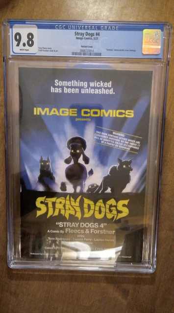 Stray Dogs #4 CGC 9.8 White Pages. Demons Movie Homage Cover. Not CBCS. Image