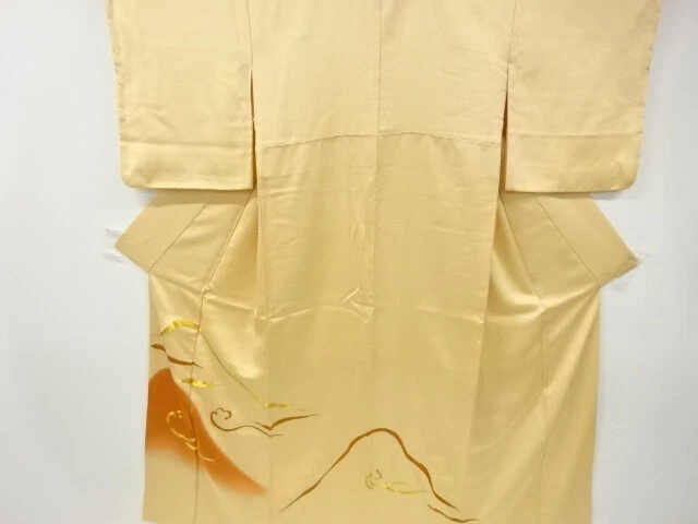 6555071: Japanese Kimono / Vintage Iro-Tomesode / Embroidery / Distant Mountain