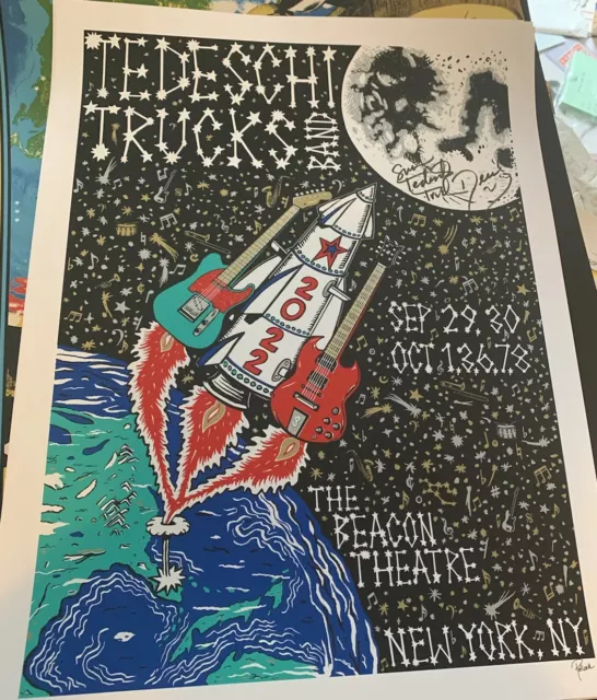 SIGNED 2022 TEDESCHI TRUCKS BAND Beacon Poster Tour POLLOCK Numbered New York