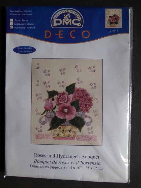 Kit Point De Croix DMC – Abécédaire Rouge Sur Lin – 23x30 Cm – Neuf