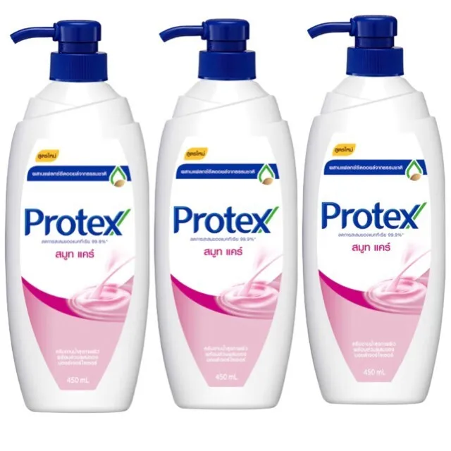 3X450ML Protex Antibacterial Shower Cream Blossom Care Moisturizing Body Wash