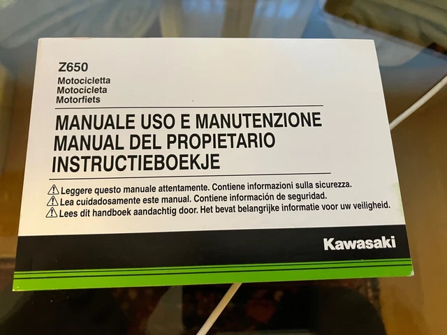 Manuale uso e manutenzione Kawasaki z650