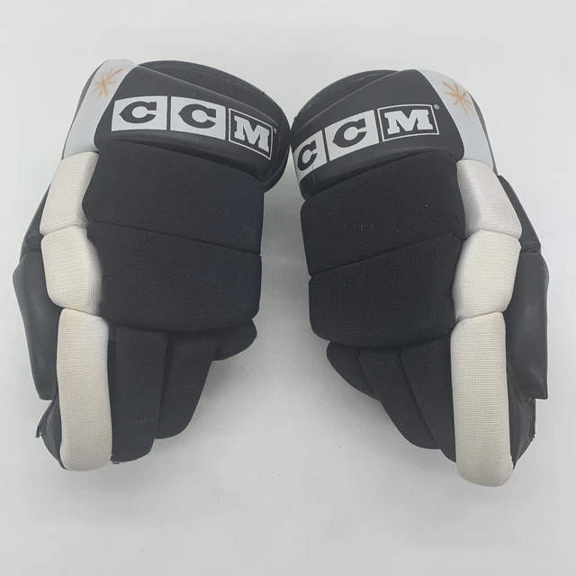 CCM Powerline 152 size 9 Inch / 23cm Ice Hockey Gloves Black Youth Kids Used