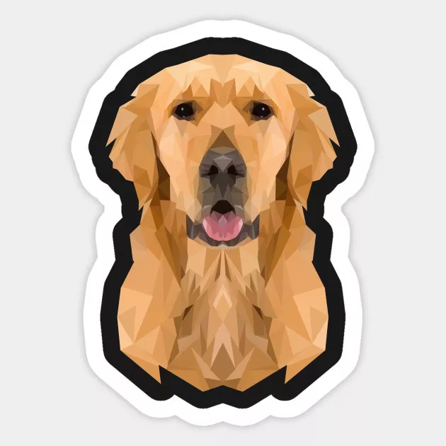 Cute Golden Retriever Dog Animal Pet Lover Vinyl Phone Laptop Decal Sticker