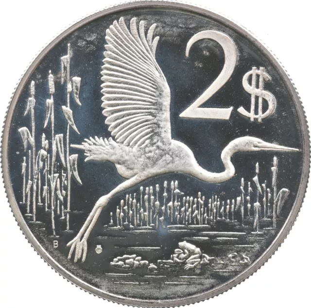 SILVER - WORLD COIN - 1978 Cayman Islands 2 Dollars - World Silver Coin *677