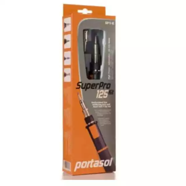 Portasol Gas Soldering Kit And Iron Superpro 125W  Professional  Cordless 4 Tips 3