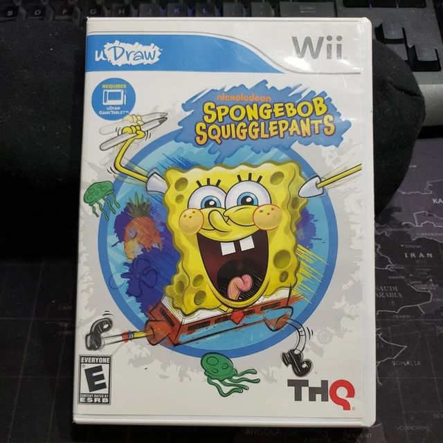 NICKELODEON SPONGEBOB SQUIGGLEPANTS Nintendo Wii uDrawTHQgame and