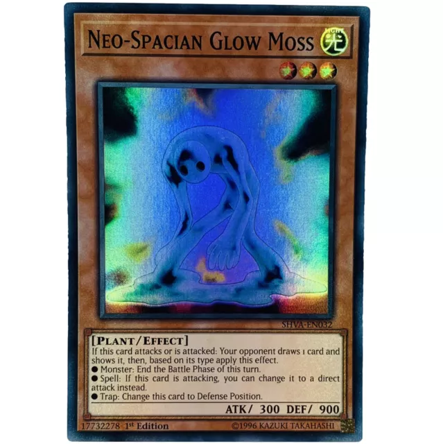 YUGIOH Neo-Spacian Glow Moss SHVA-EN032 Super Rare Card 1st Edition NM-MINT