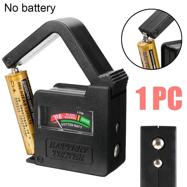 Battery Tester Checker – Universal BT-168 For AAA AA C D 9V 1.5V & Button Cells, Easy-Read Scale, Portable Pocket Size