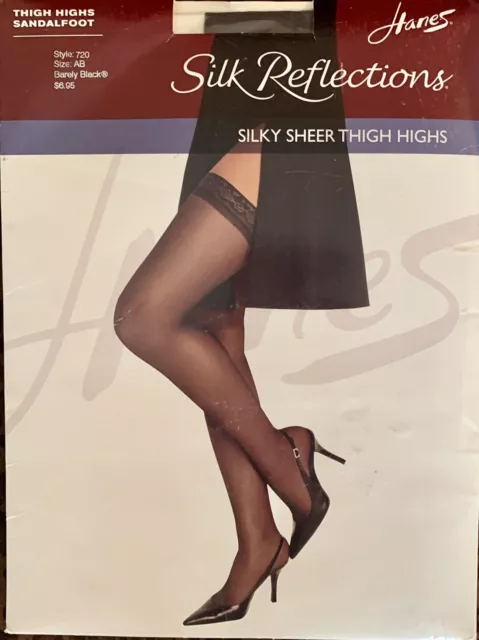 Hanes Women's Silk Reflections Silky Sheer Thigh High Pantyhose
