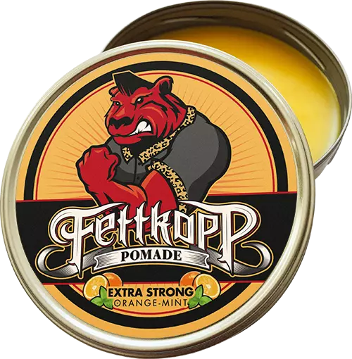 Fettkopp Pomade Extra Strong CLASSIC - Orange/Minze - heavy hold