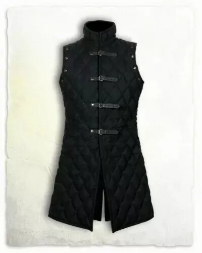 Medievale Spesso Imbottito Gambeson, Cappotto Aketon Taglia L Armor Sca Larp