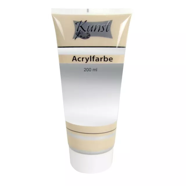 6x Peintures Acryliques 200ml or Argent Tube Toile Artiste Bricoleur Intérieur