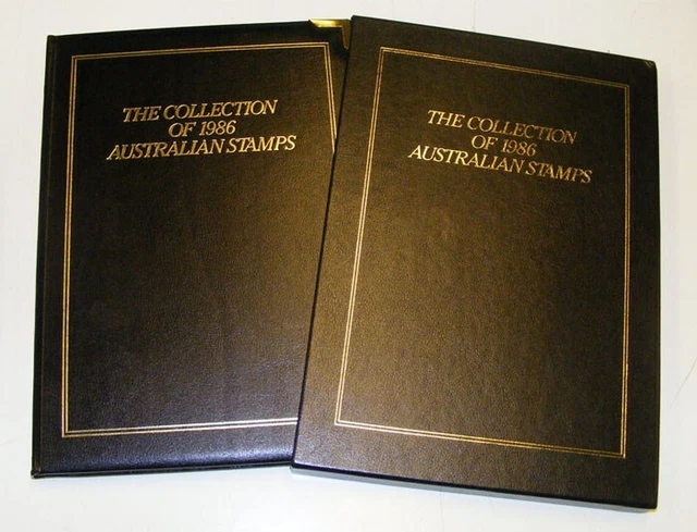 Australia Post 1986 Leather Year Album collection PO Cost $60,  Ret'l $110 MUH