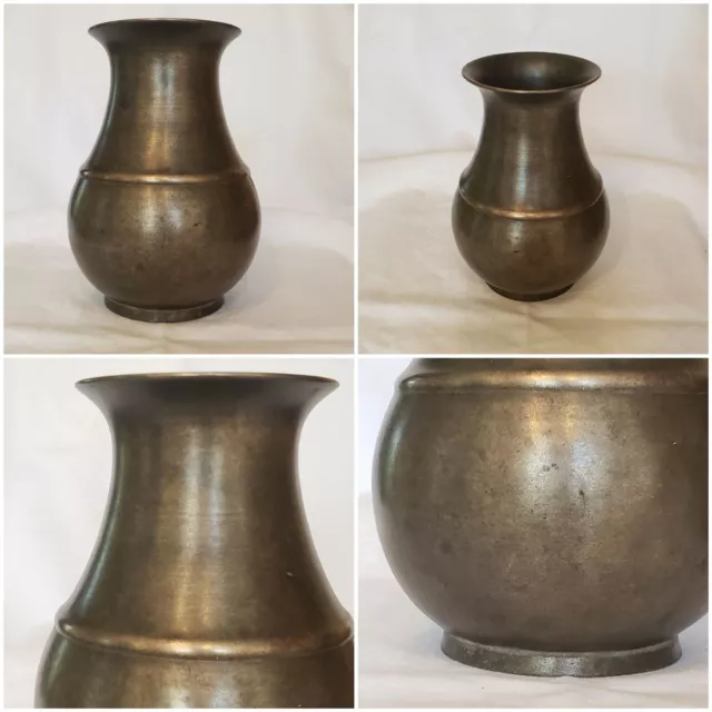 6.25" Antique Tibetan Bronze Ceremonial Water Vessel; Old Tibet, Nepal: 1.6 lbs