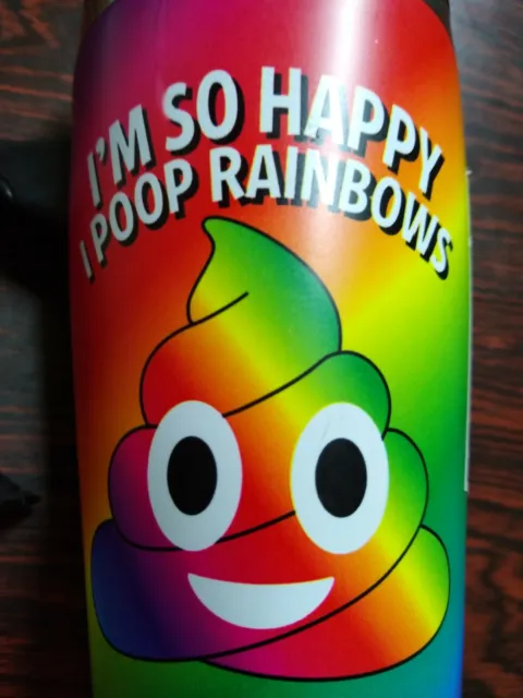 I'm So Happy I Poop Rainbows 16 Oz Travel Mug Stainless Steel Thermal Insulated