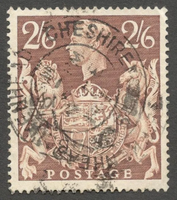AOP GB Great Britain KGVI King George VI 1939-48 2/6 brown used SG 476 £8