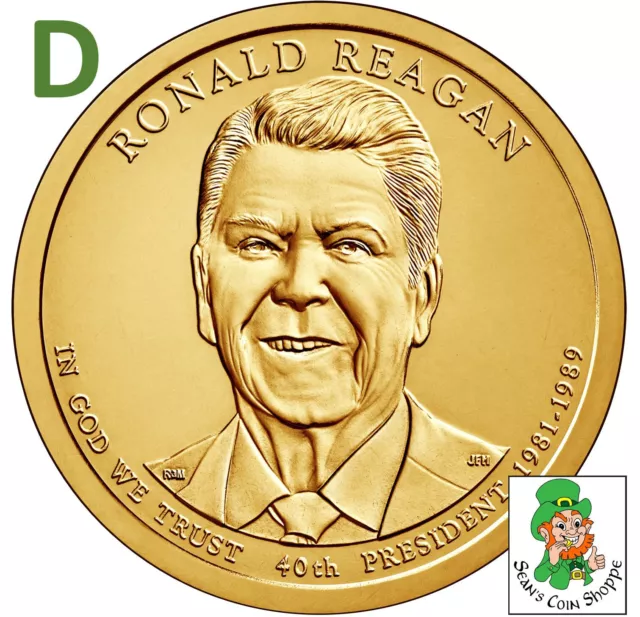 2016 D Ronald Reagan Presidential Dollar $1 Denver BU Uncirculated Ships Free!