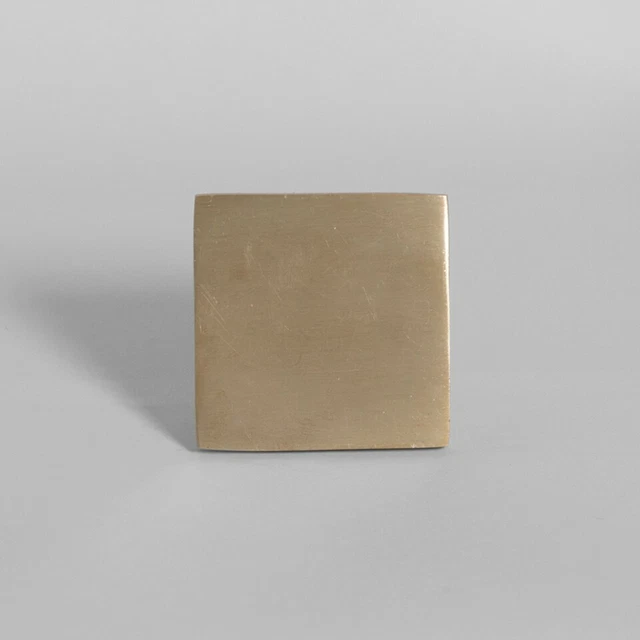 Gold Square Brushed Brass Flat Drawer Knobs Cabinet Pull Door Handle Bombay Duck