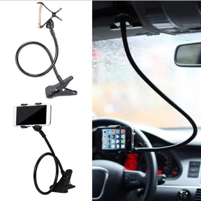 Flexible 360 Clip Mobile Cell Phone Holder Lazy Bed Desktop Bracket Mount Stand~