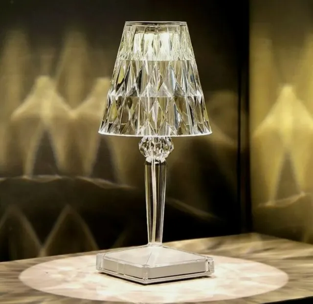 Lampada Da Tavolo Led Ricaricabile Per Bar Ristoranti Hotel Pub Trasparente New