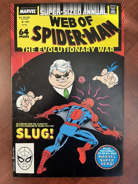 Web of Spider-Man 1988 Annual #4 in NM minus cond. Marvel comics. In Protec Covr
