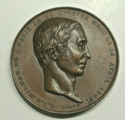 G L B WILHEM  1781 /1842   médaille  bronze poids 69 gr 