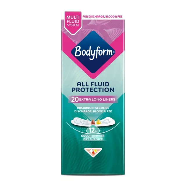 Bodyform Dailies All Fluid Extra Long Panty Liners 20 Per Pack