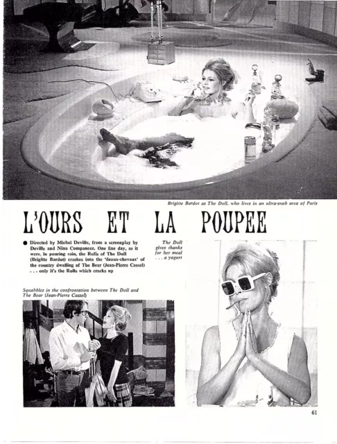 (F&F63) Film Preview Pictures. L'ours Et La Poupee. Brigitte Bardot.