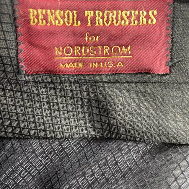Bensol Pants Mens Size 38x27 Brown Pleated Soft Wool Fine Trousers Chino USA VTG 2